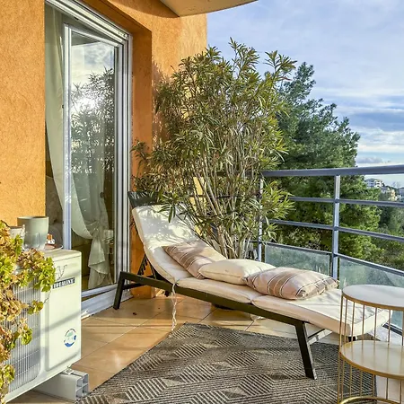 Apartment Terre D'azur - Wifi, Parking, Vue Mer Nice